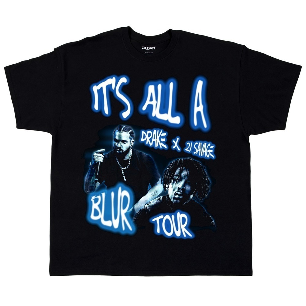 Retro Drake Its All A Blur Tour Rap Fan Graphic T-Shirt